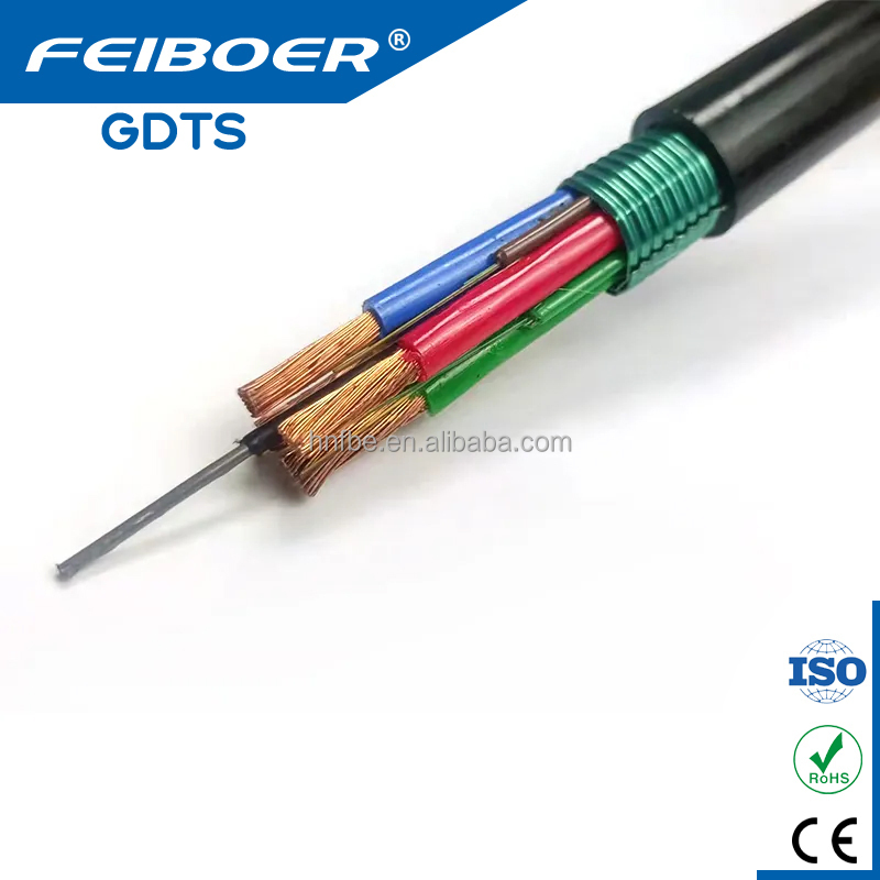 Plywood Drum Gdts Opto Electric Composite Outdoor Hybrid Cable Fiber Optic Single-Mode RV 2*2.5mm 2*1mm 2*2mm-Power 4-144 Core
