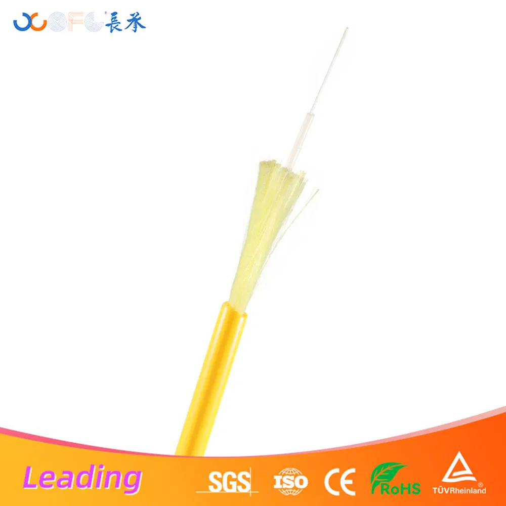 Communication Optical Indoor Tight Buffered Simplex Single Mode Fiber Optic Cable-GJFJV