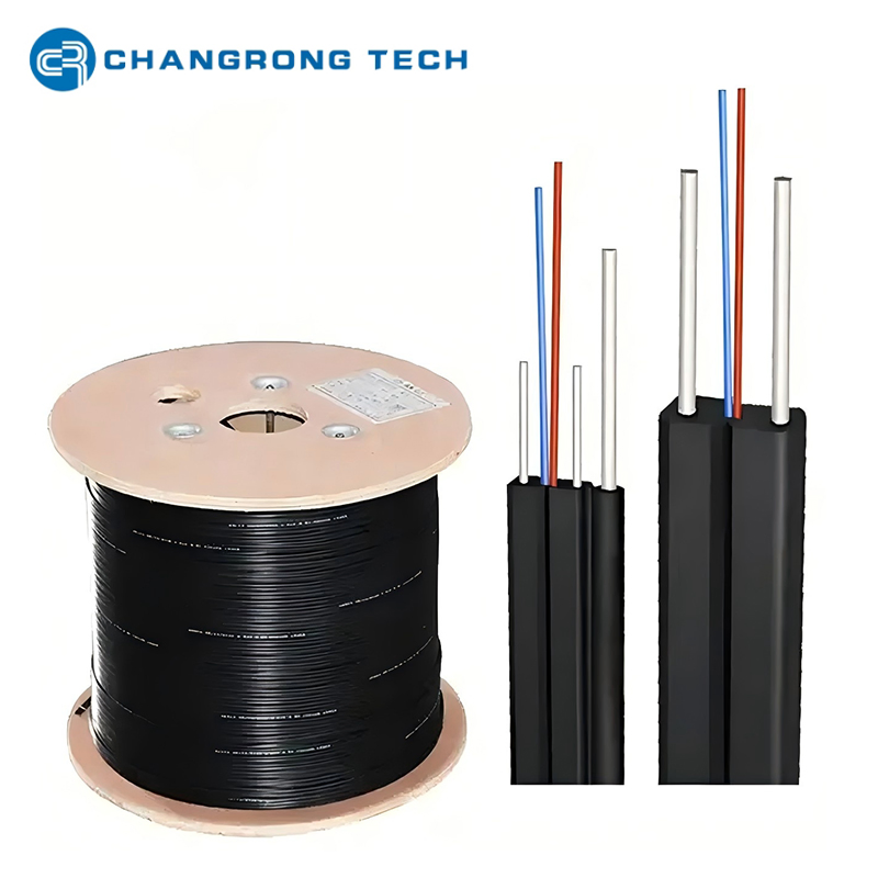 2cores G657A2 1km/Roll Outdoor/Indoor Flat LSZH FTTH Drop Fiber Optic Cable