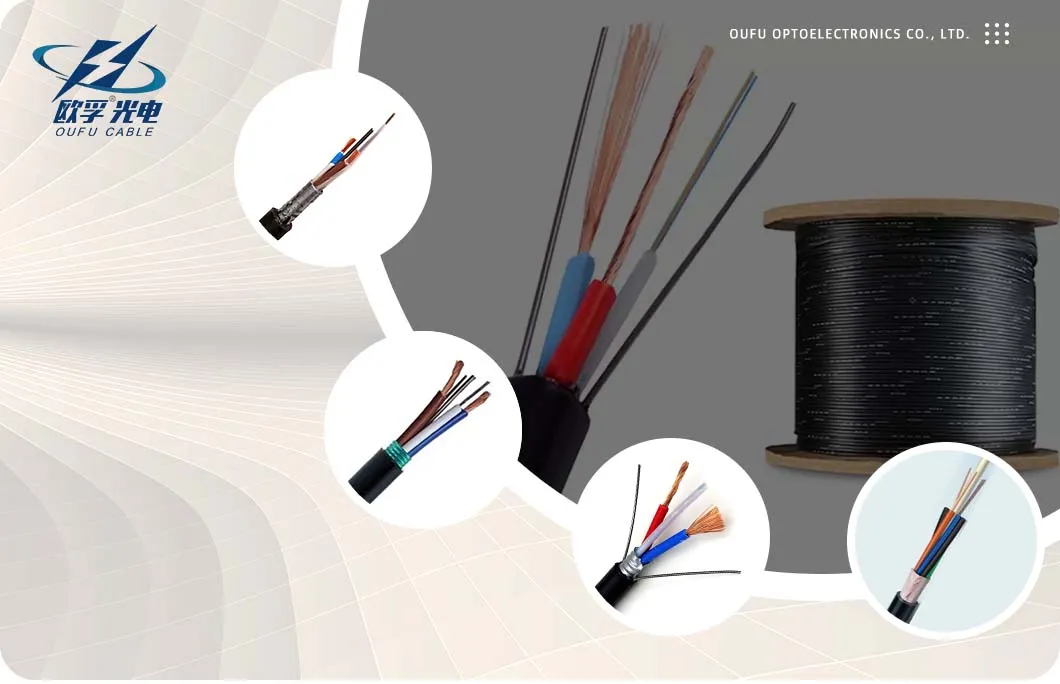 Hybrid Flat Drop Fiber Optic Cable