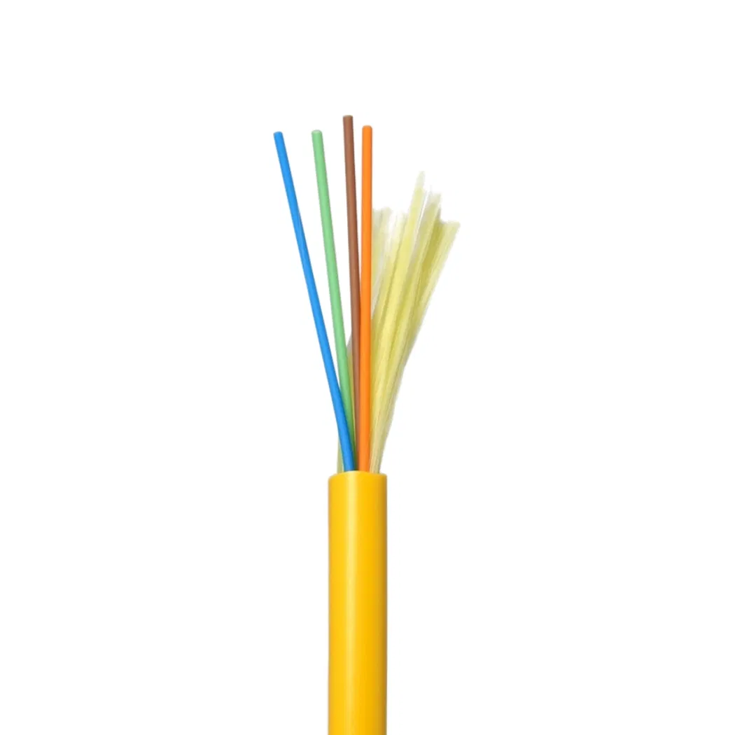 Gjfjh Tight Buffered Indoor Fiber Optic Cable FTTH Aramid Yarn Strength Members