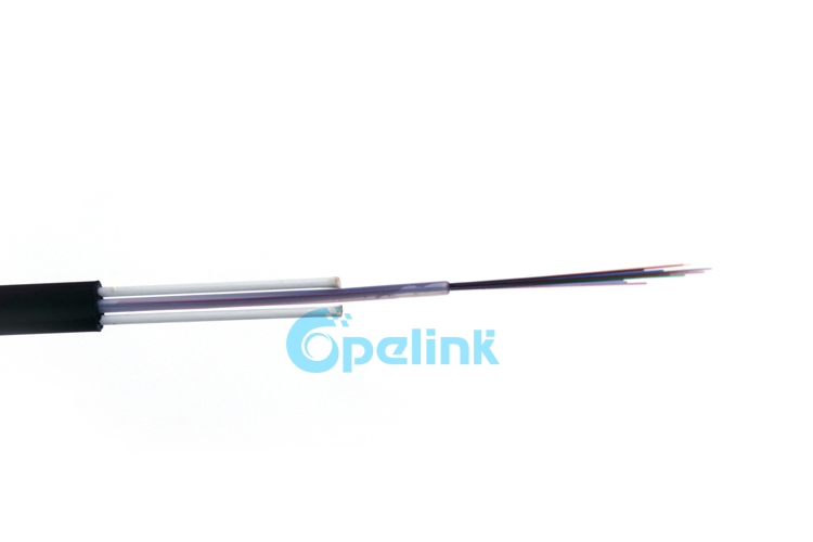 GYFXTY-FL Central Loose Tube Drop Fiber Cable, Aeral Flat FTTH Drop Fiber Optic Cable, Self-Supporting Flat Drop Cable for FTTH