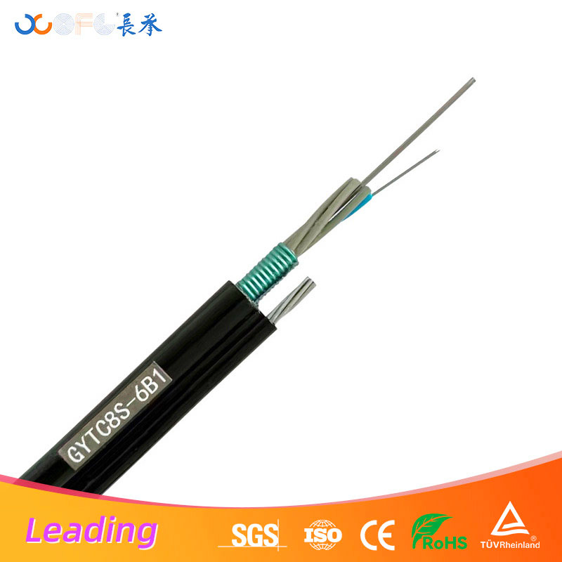 Industrial Grade GYTC8S Outdoor Self-Supporting Fiber Optic Cable