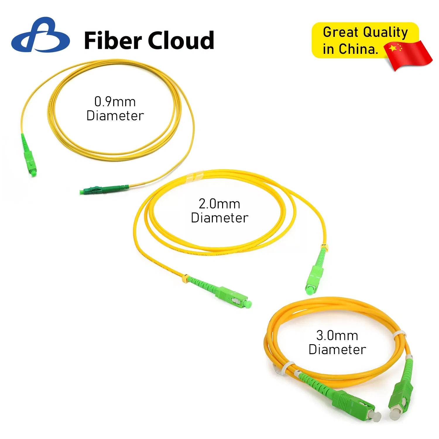 3.0mm Sc APC to Sc APC Simplex OS2 Single Mode Riser Ofnr FTTH Tight Buffered Fiber Optic Patch Cord Cable