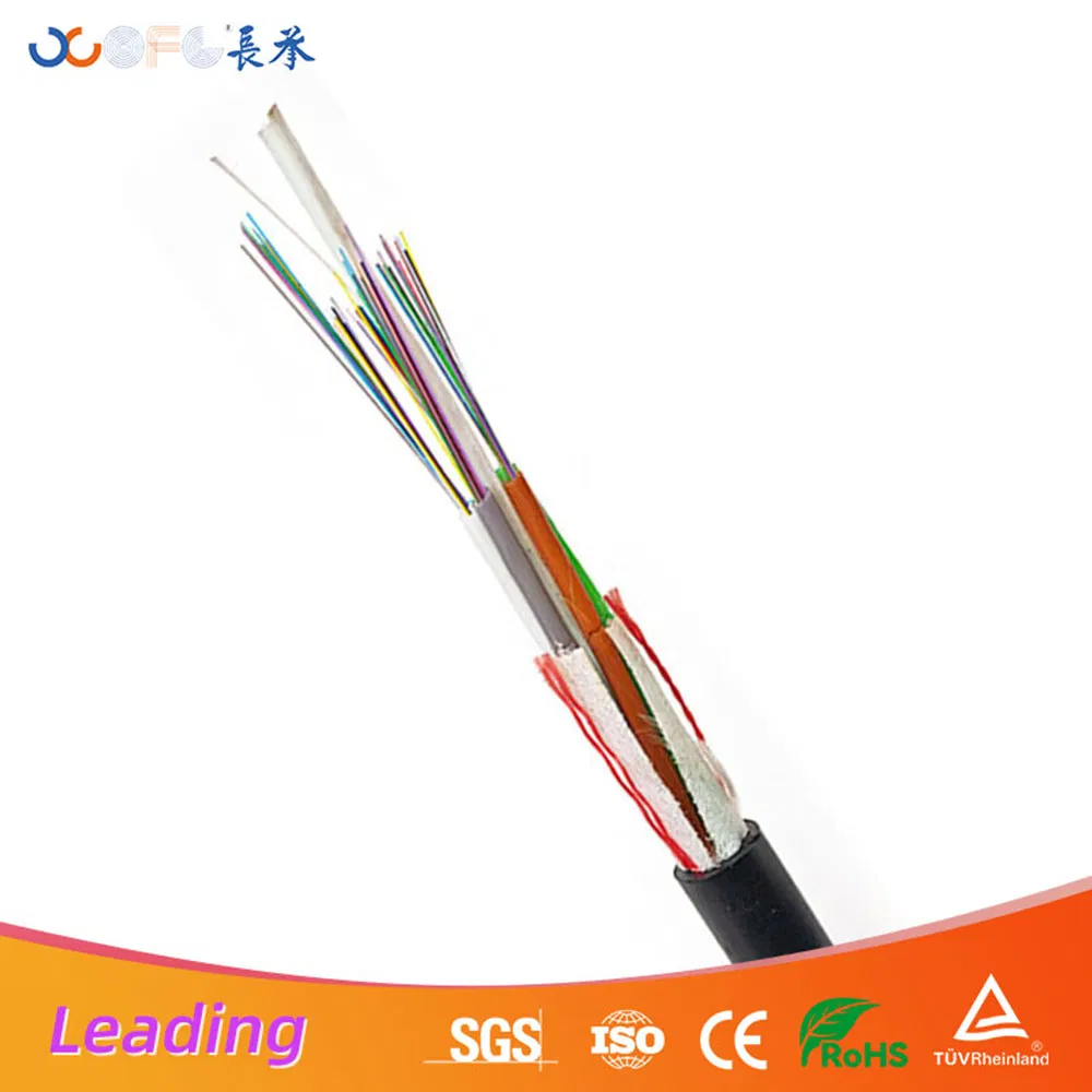 Tension Resistant Gyfy Gel Free Single Jacket Stranded Loose Tube Fiber Cable