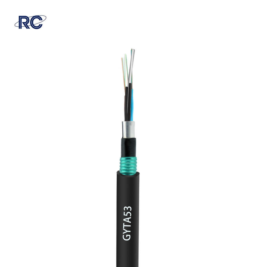 RC Outdoor Underground Optical Fiber Cable gyta gytas 12 24 core Gyta53 G652d Armoured Fiber Optic Cable