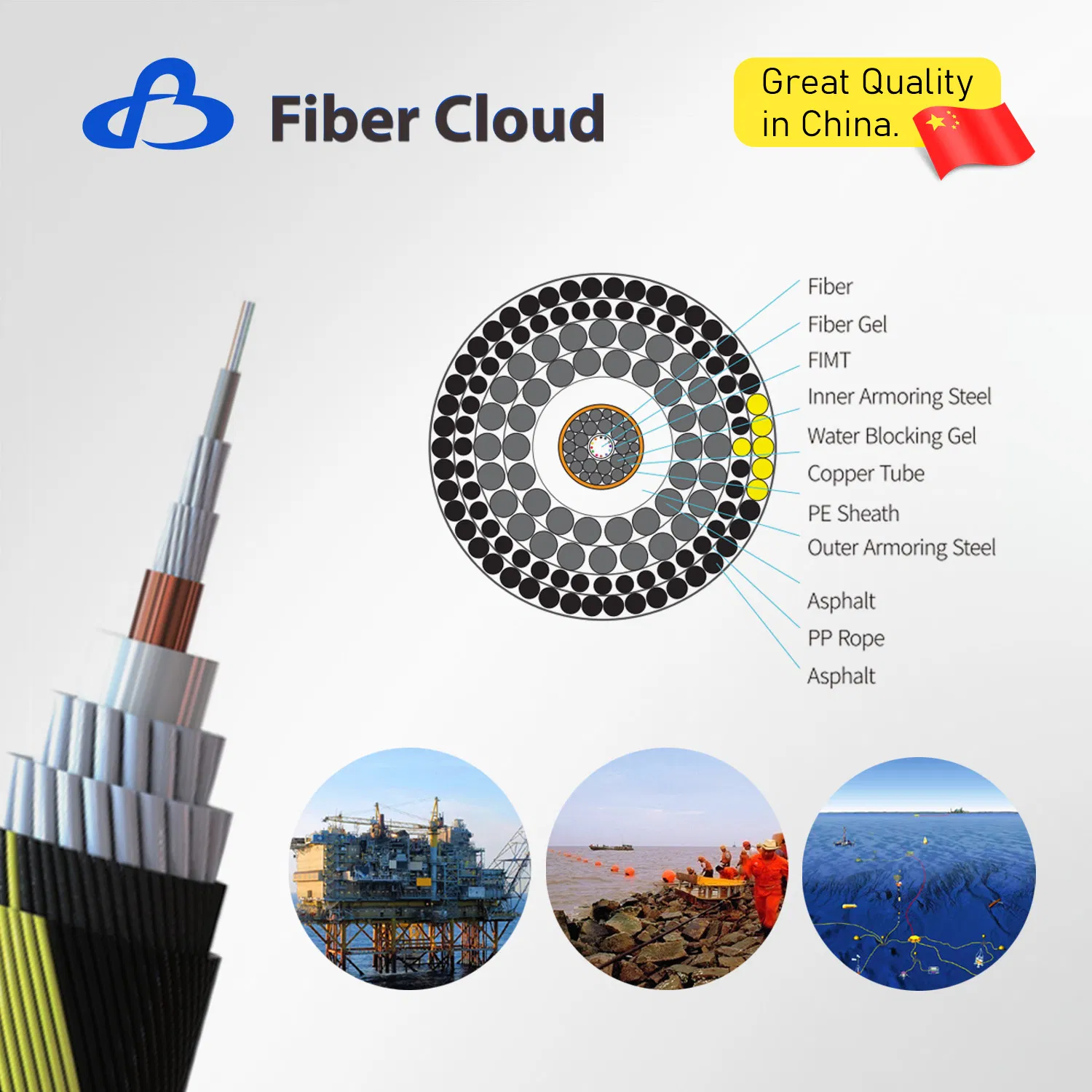 Lw Lwp SA Da Steel Wire Armored Underwater Fiber Optic Cable Repeatered Submarine Cable