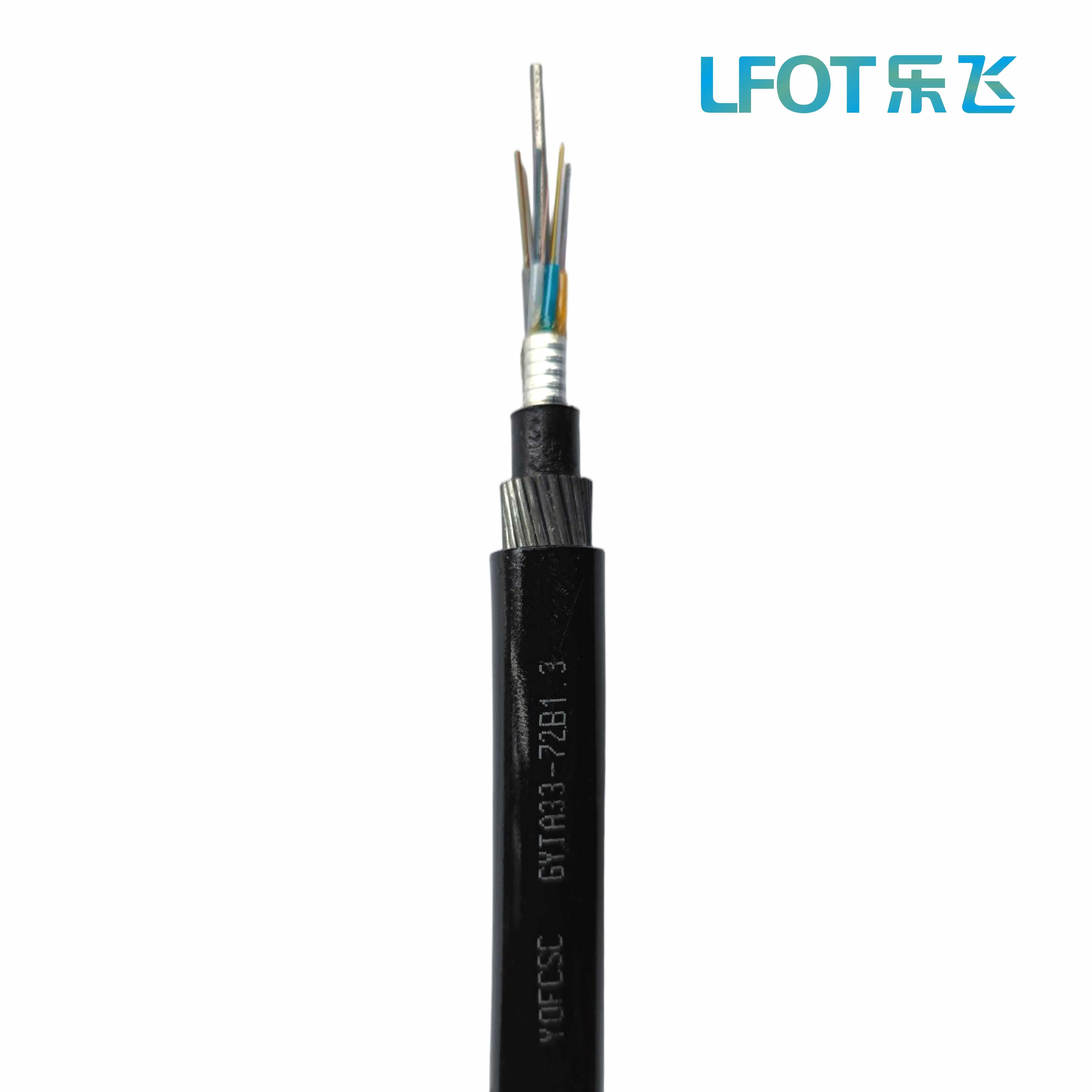 Lfot Outdoor Single Mode Submarine Underground Armoured 12 24 48 96 120 144 240 288 Cores Optical Fiber Cable GYTA33 GYTA43 Fibre Optic Cable