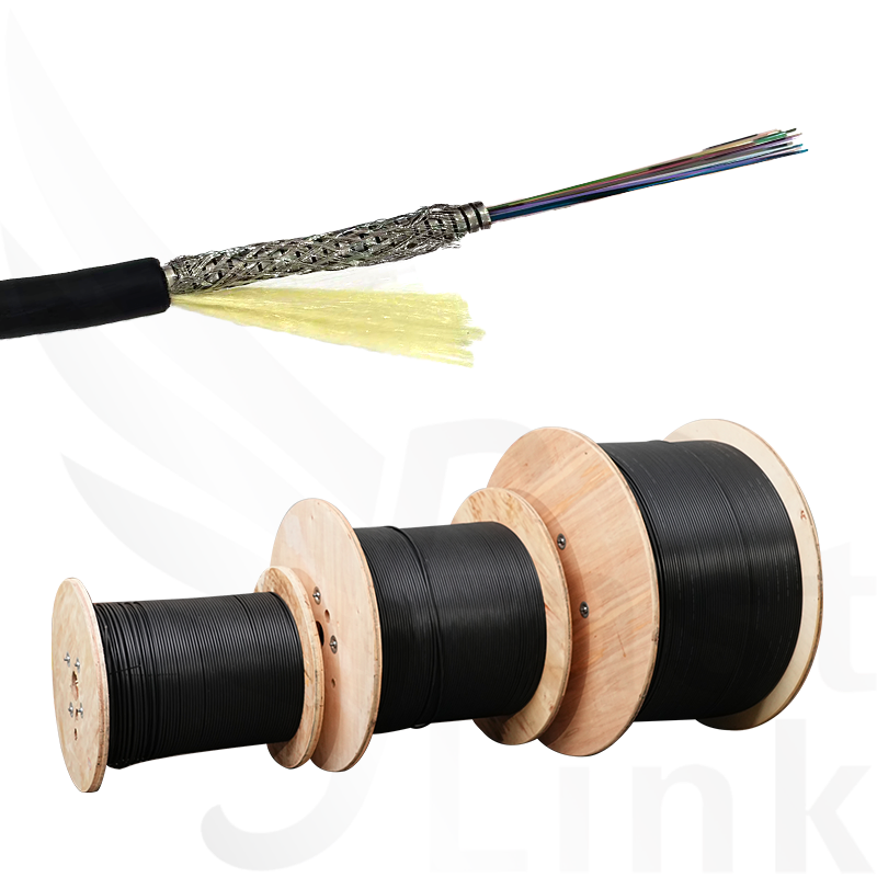 Universal Compatible Mini Armored Fiber Optic Optical Cable by Fastlink 12 Cores