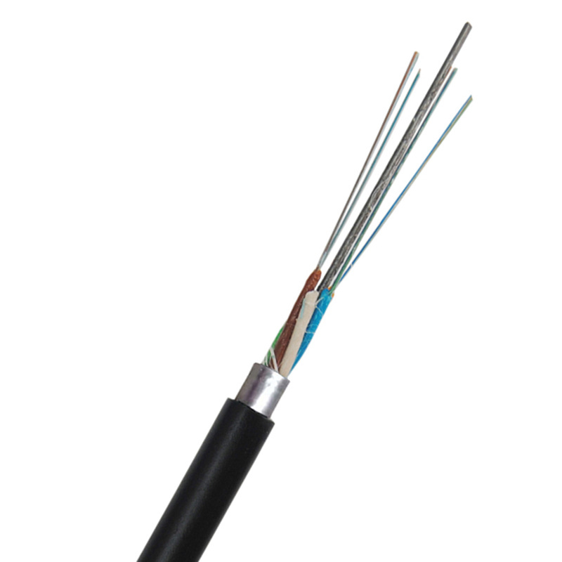 Outdoor Single Mode Armored Fiber Optic Cable GYTA Stranded Loose Tube G652D Communication Pipeline Aerial Use