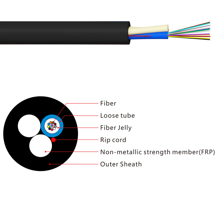 ADSS Cable 24 48 Core Single Mode G652D Fiber Optic Cable