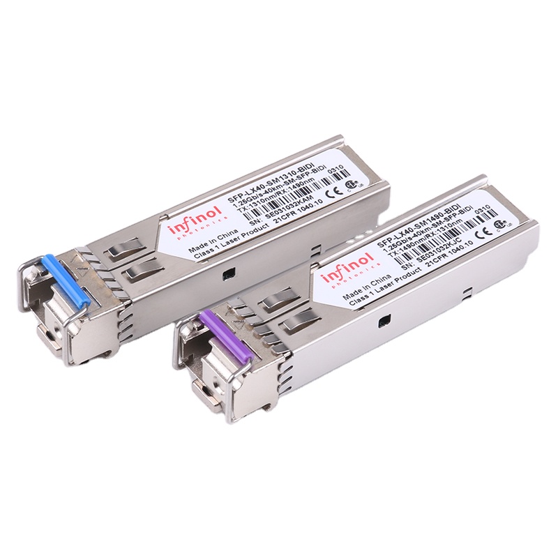 Fast Delivery 1.25G 40km Bidi SFP Fiber Optic Single Mode Cable Single Fiber Transceiver 1310/1490nm