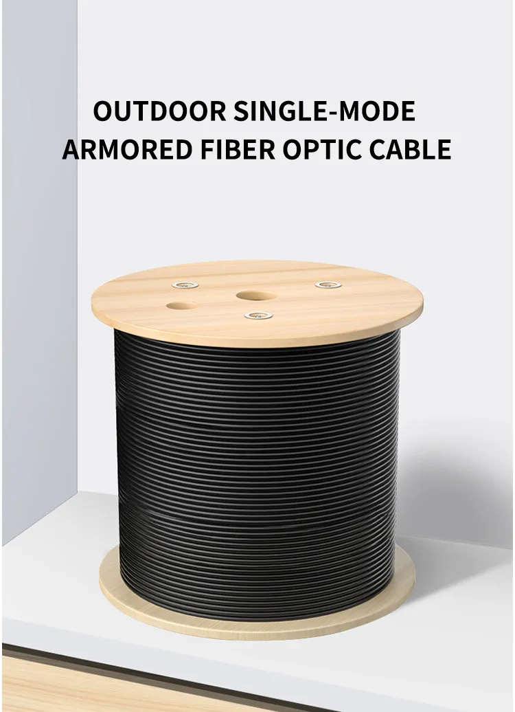 Outdoor Single Mode Armored Fiber Optic Cable