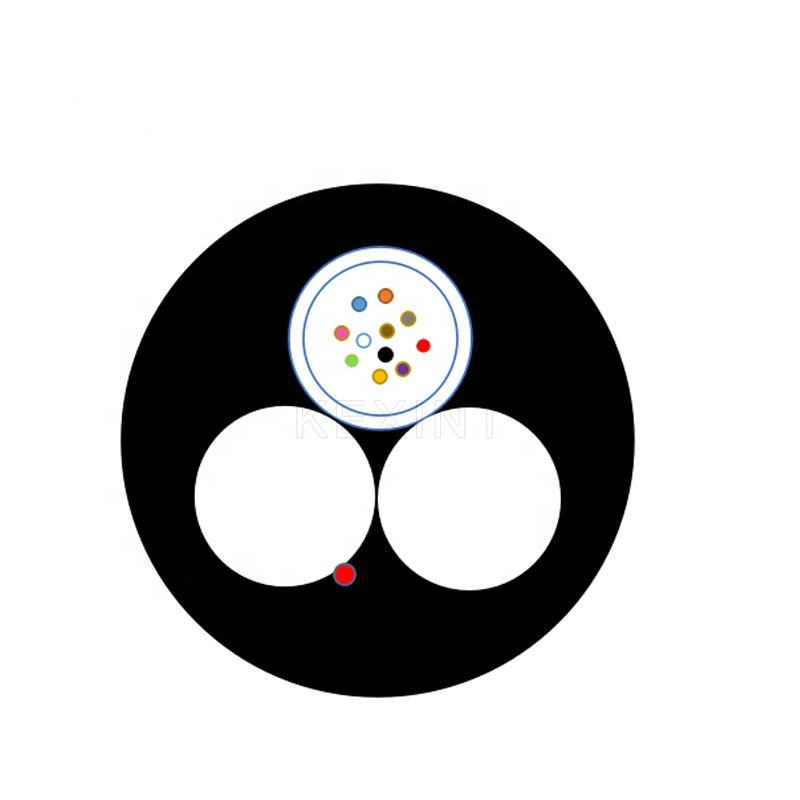Kexint Asu Gyffy 1 to 24 Core Hybrid Fiber Power Cable 2 FRP Self-Supporting Fiber Optic Cable