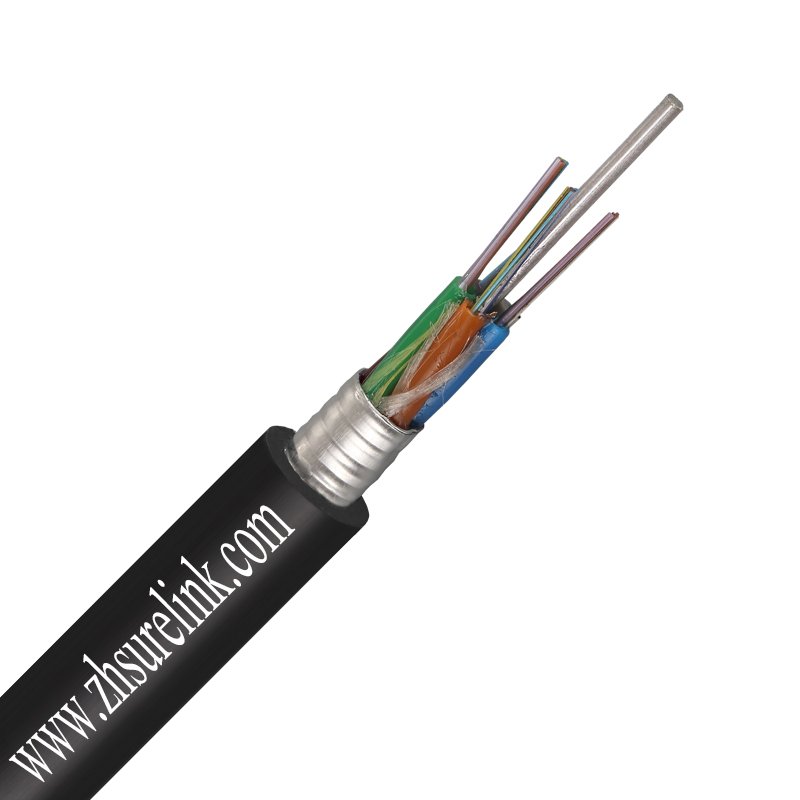 Outdoor Duct G652D G657A Single Mode 12 24 48 Core Stranded Loose Tube Armored Fiber Optic Cable GYTA GYTA53