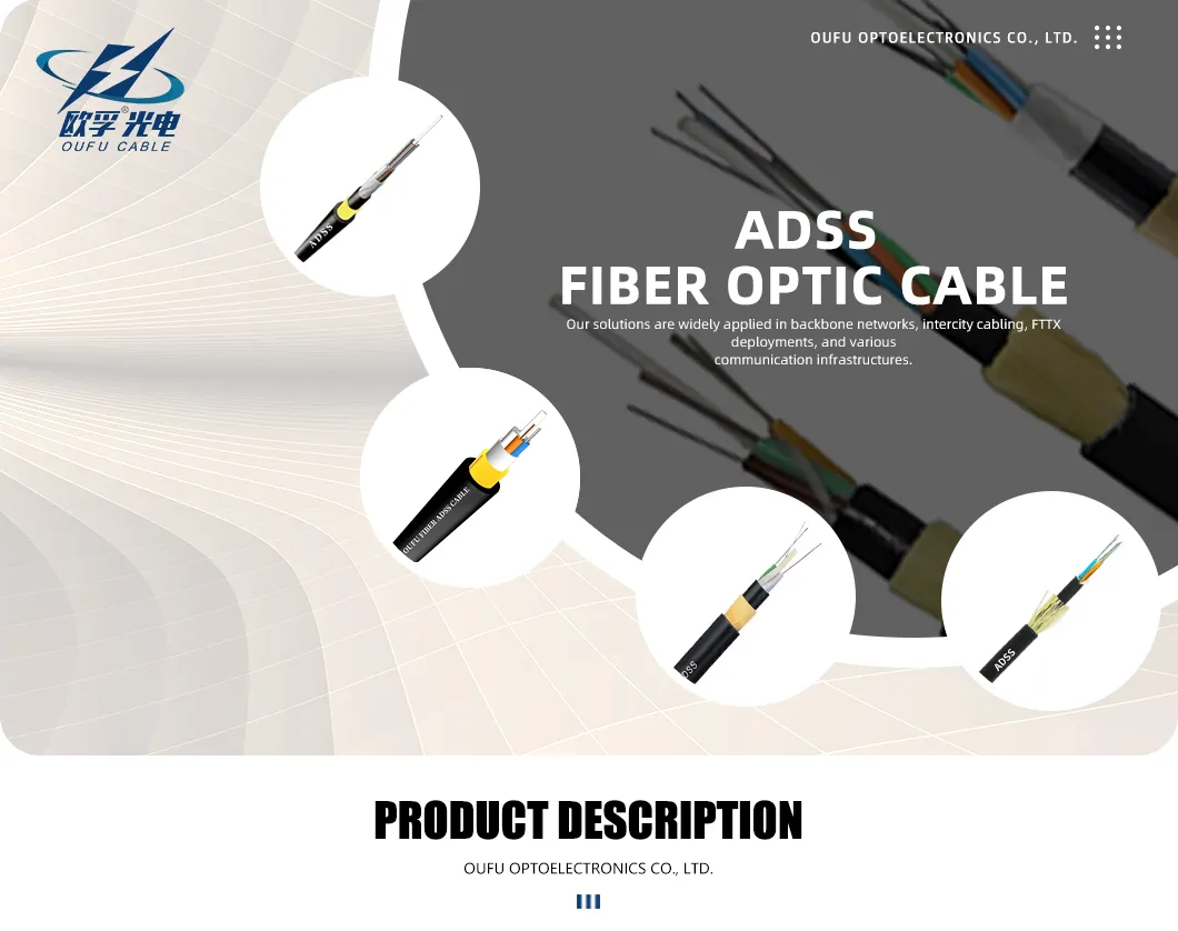 Outdoor ADSS Fiber Optic Cable