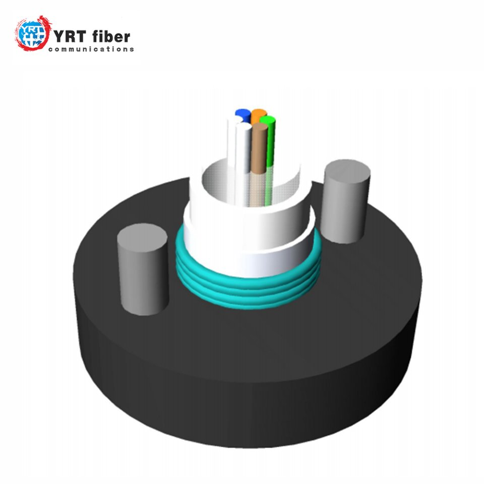 Outdoor Armored Singlemode Fiber Optic Cable with G652D Fiber HDPE Jacket GYXTW with Factory Price