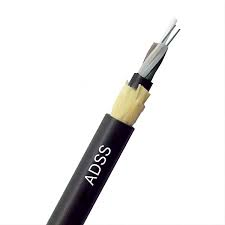 Outdoor Aerial Single/Double Jacket 6-144core G652D Span 100m ADSS Fiber Optic Cable