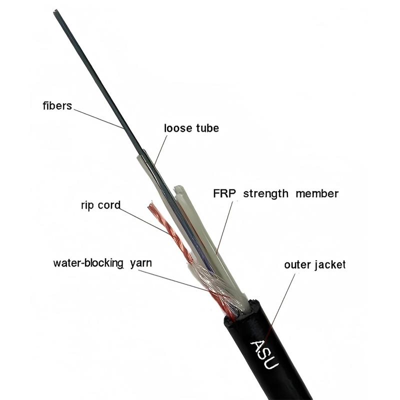 4core/6core/8core/12core Outdoor Span 80/100m Drop Mini ADSS Asu Fiber Optic Cable