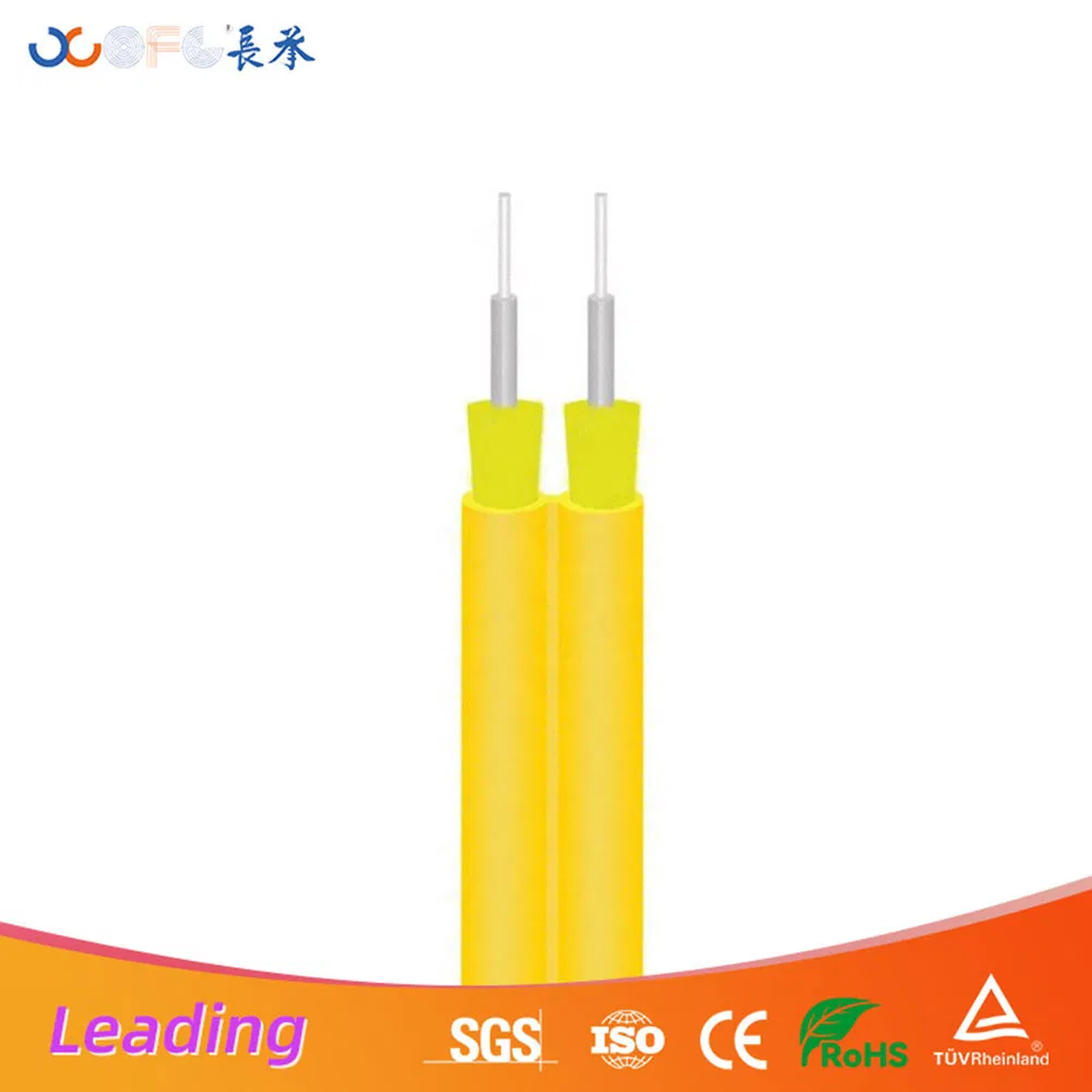 Singlemode GJFJBV Double Core Tight Buffered Indoor Weak Current Fiber Cable
