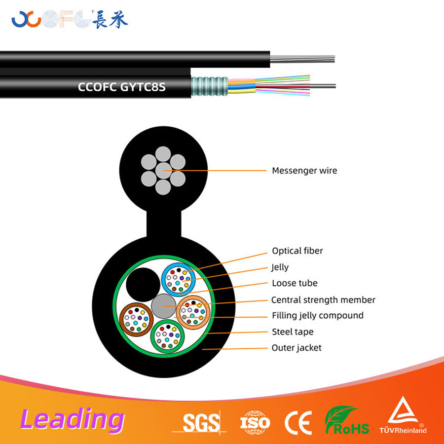 GYTC8S Outdoor Figure-8 Self Supporting Aerial Fiber Optic Cable