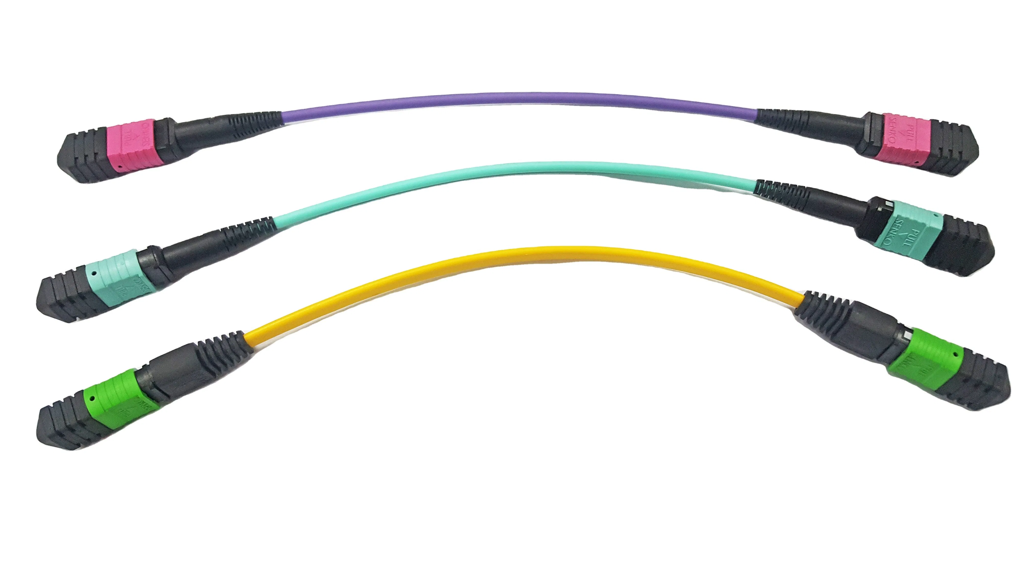 Om3/Om4 MPO Connector Patch Cord 12 Fiber MPO Trunk Cable 8/12/24f MTP MPO Cable for Data Center Room
