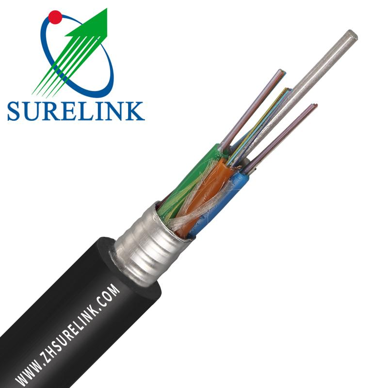 Outdoor Singlemode Submarine Underground Armoured 24 48 96 Core Optical Fiber Cable GYTA GYTA33 GYTA53 Fibre Optic Cable
