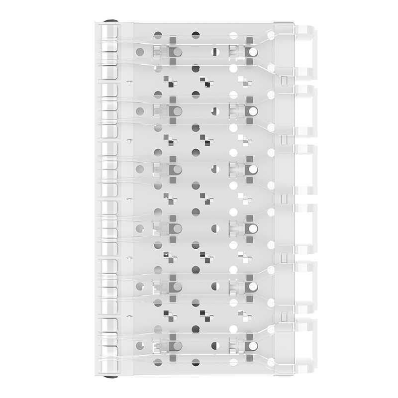 2110742-1 TE Compatible Through Hole EMI Shielded 1x6 Ports Press-Fit SFP+ Cage With Light Pipe