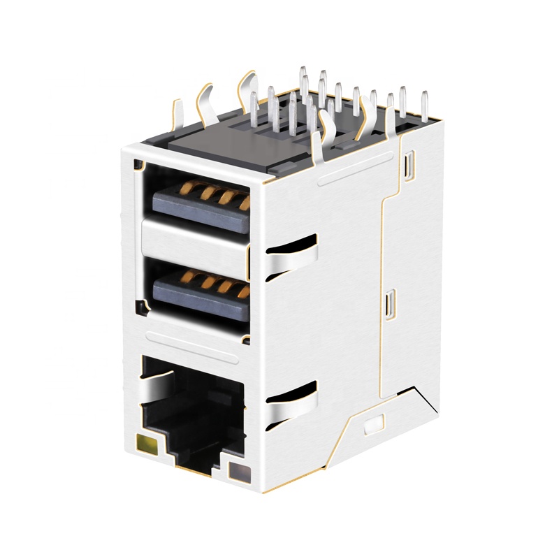 Tyco 1840026-2 RJ45 Combo Connector With Dual USB