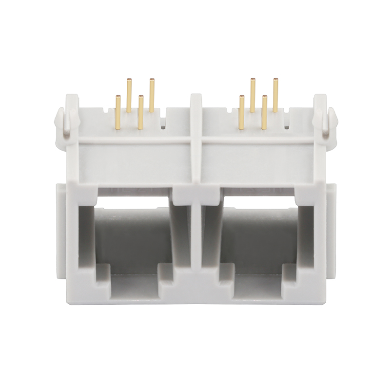 Tab Up Unshielded 1x2 Port Female Connector 6P4C RJ11 Jack
