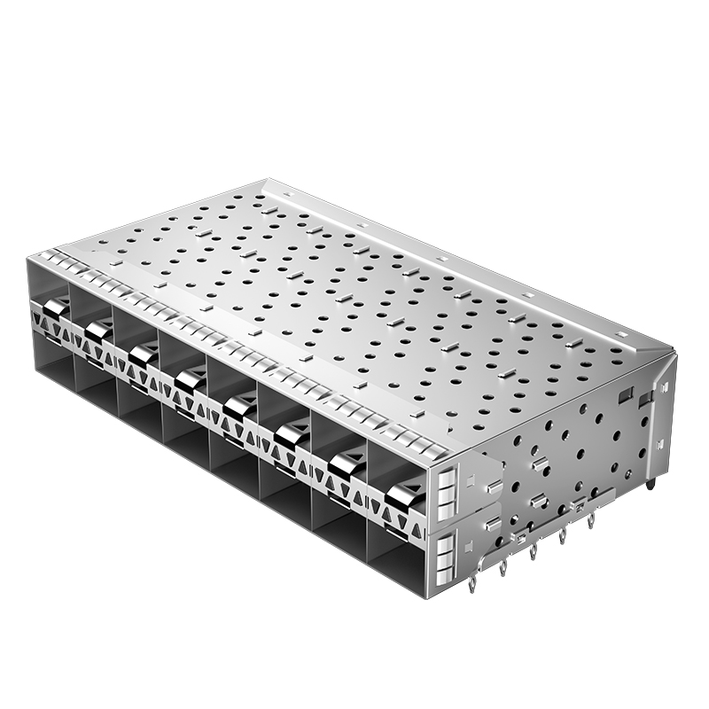 2169788-1 TE Replacement Through Hole 320P 2x8 Ports Press-Fit SFP+ Cage With Light Pipe