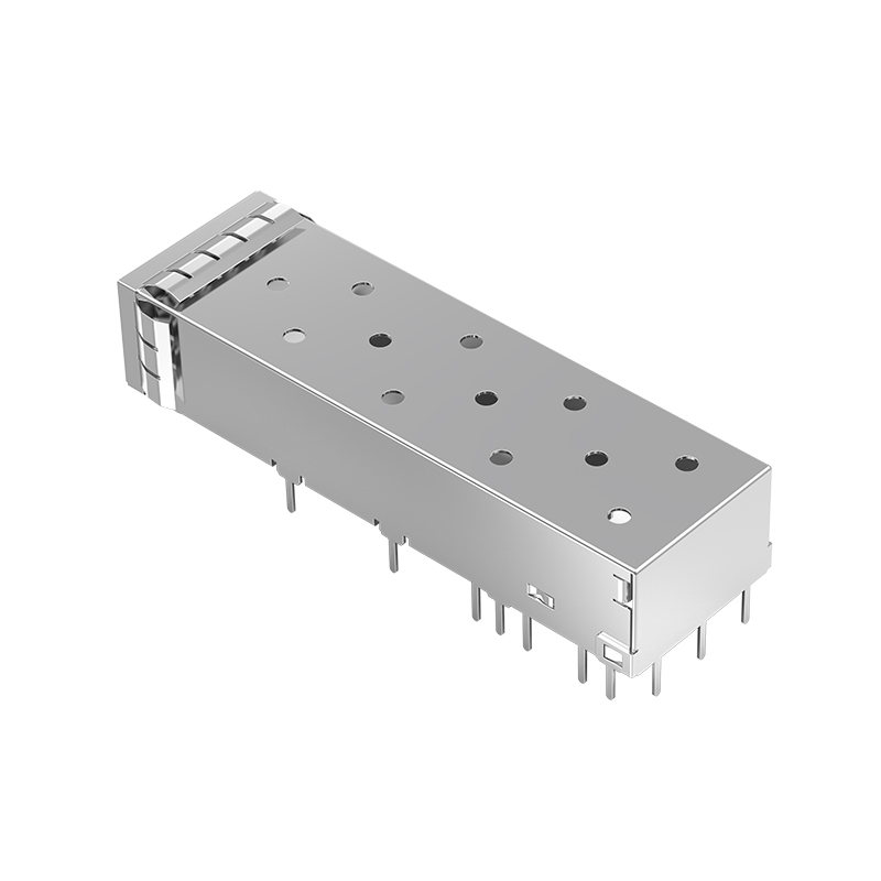 2007194-1 TE Compatible Single 1x1 Port EMI Shielded Through Hole Solder SFP+ Cage