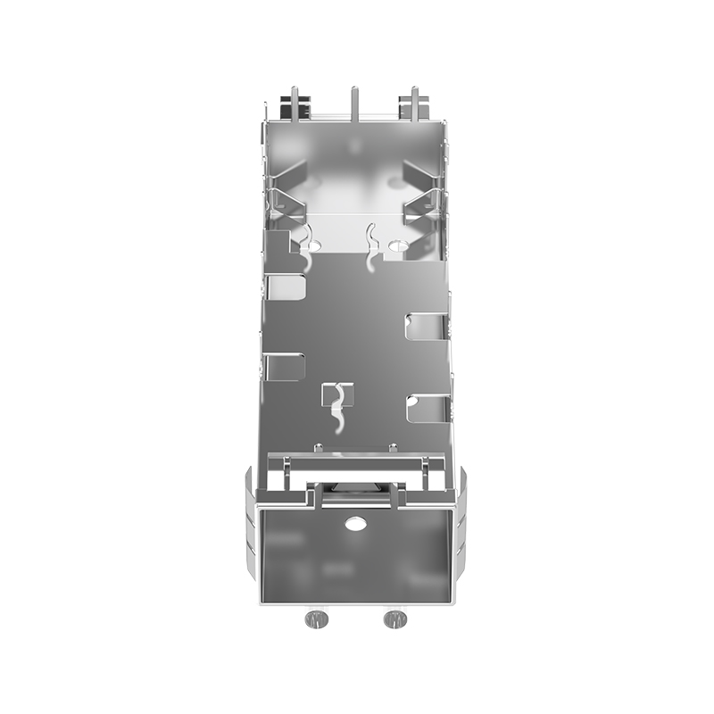 U77-A1613-3001 Amphenol Replacement EMI Shielded THT Soldering SFP+ Cage With Lightpipe