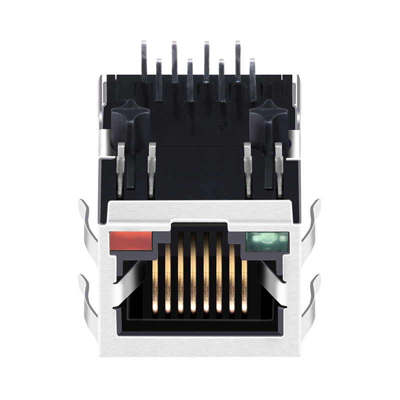 Customized 8P8C PCB Ethernet RJ45 Connector With LED