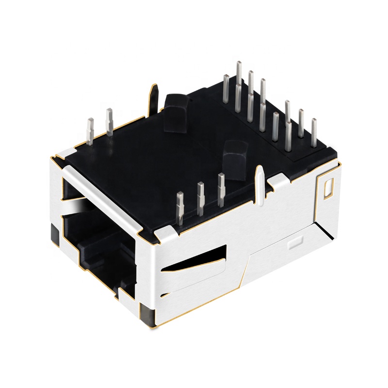 5G/2.5G Base-T Single Port Low-Profile Ethernet RJ45 Jack Connector