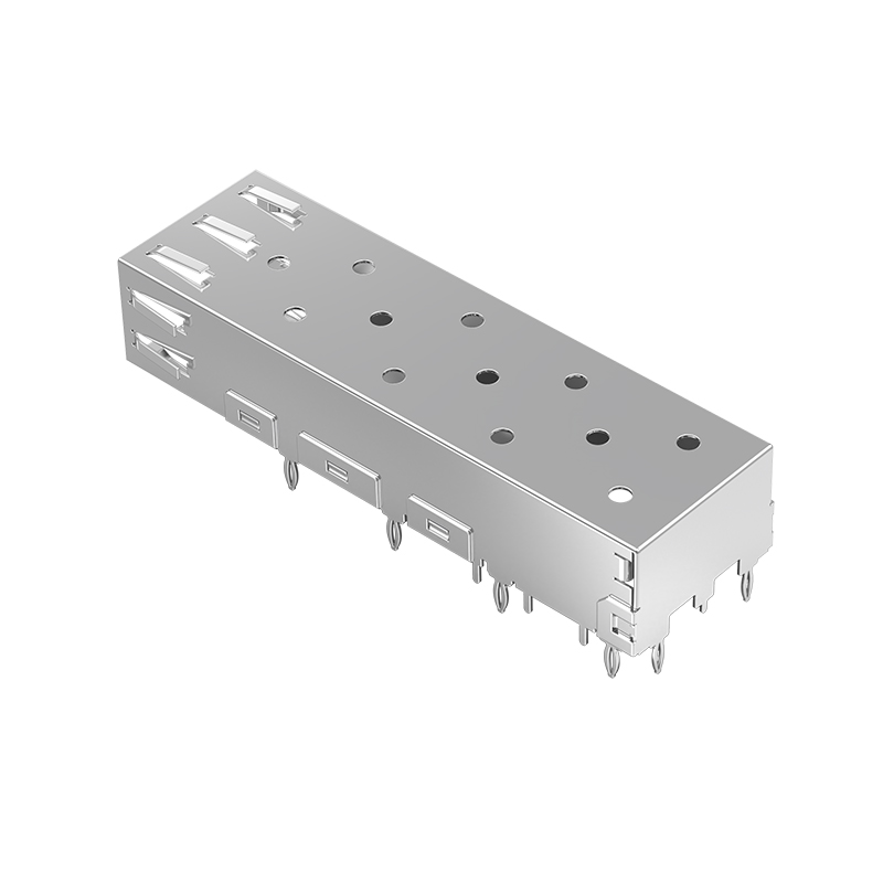 2227316-1 TE Compatible Through Hole Right Angle EMI Shielded Housing Press-Fit SFP Cage