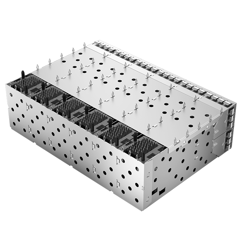1-2007562-8 TE Compatible 240P 2x6 Ports Press-Fit SFP+ Cage With Integrated Connector