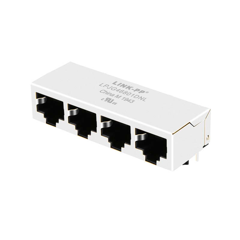 64F-1301NW2NL 1x4 Port Quad Ports 10/100/1000 Base-t Female Ethernet RJ45 Connector Without Led