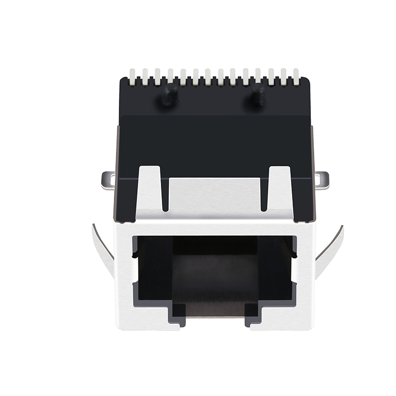 With PoE Single Port 8P8C Modular Jack SMT RJ45 Connector