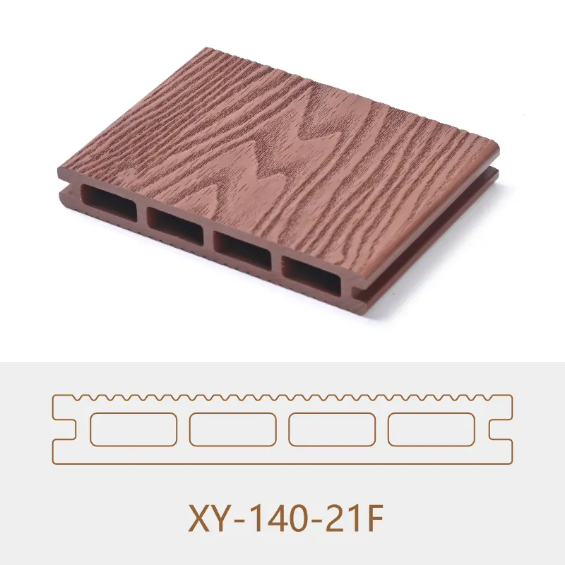 China Outdoor Anti-UV co-extruded solid wpc composite decking boards hollow wpc decking with grooves wpc decking matt finish Manufacturer, Factories
