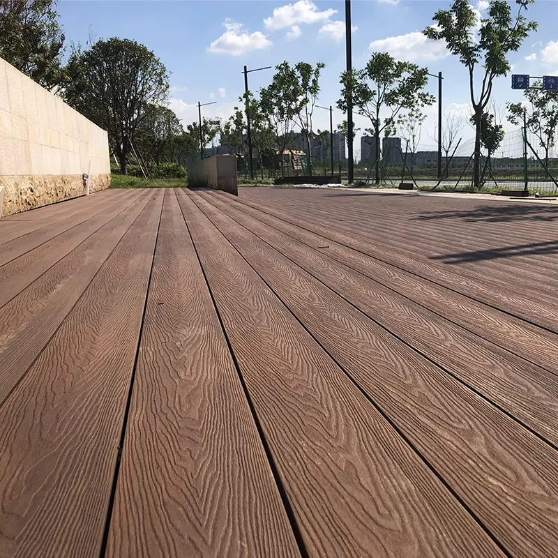 China Outdoor flooring wood plastic material stone composite board timber decking patio tiles Manufacturer, Factory