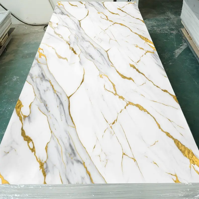 China Metallic texture, marble texture, and gilded UV marble sheets are used for commercial spaces and home decoration Supplier, Factories