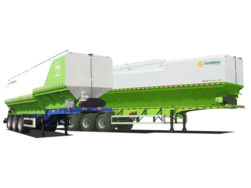 GoldBees ElectricHydraulic Auger Conveyor Bulk Feed Transport Semi-Trailer (1)