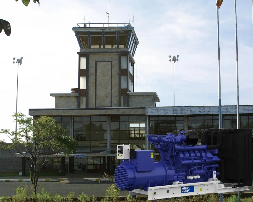 Large silent generator supplied for an airport terminal project in Ethiopia