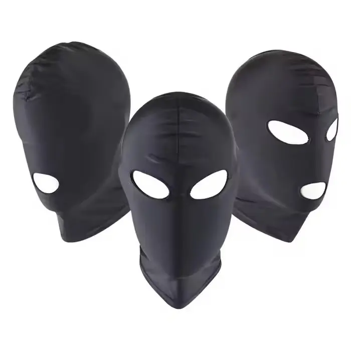 Wholesale BDSM Elasti Sex Hood Black Spandex Face Mask Factory, Manufacturers