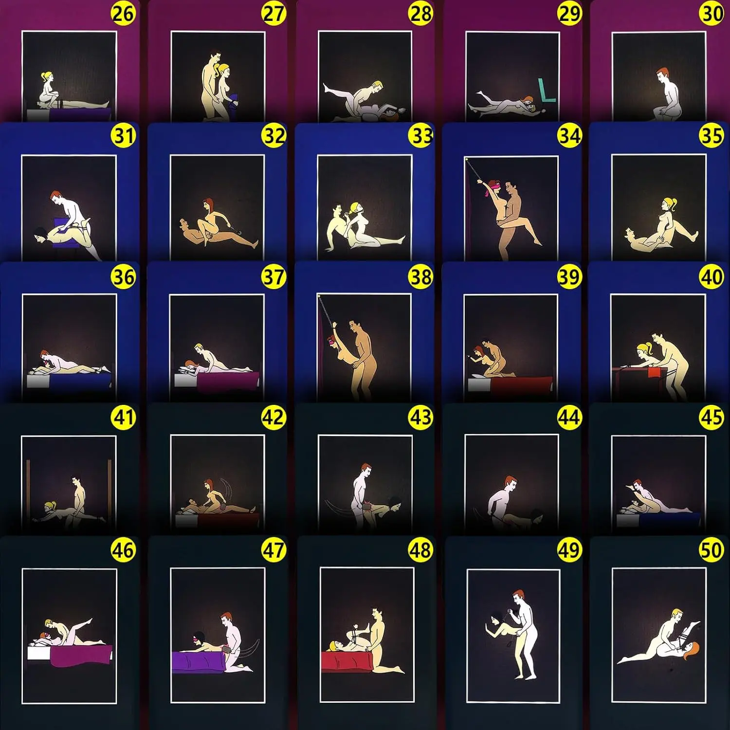 ODM BDSM Sex Position Cards 50 Positions Bedroom Game Factories, Factory