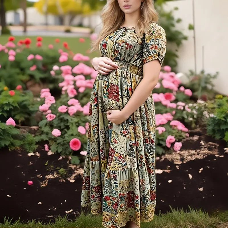 OEM XH-Fashion Maternity Long Dress - Elegant Women's Maxi Dress for Expecting Moms Women Dress Manufacturer Factory, Suppliers
