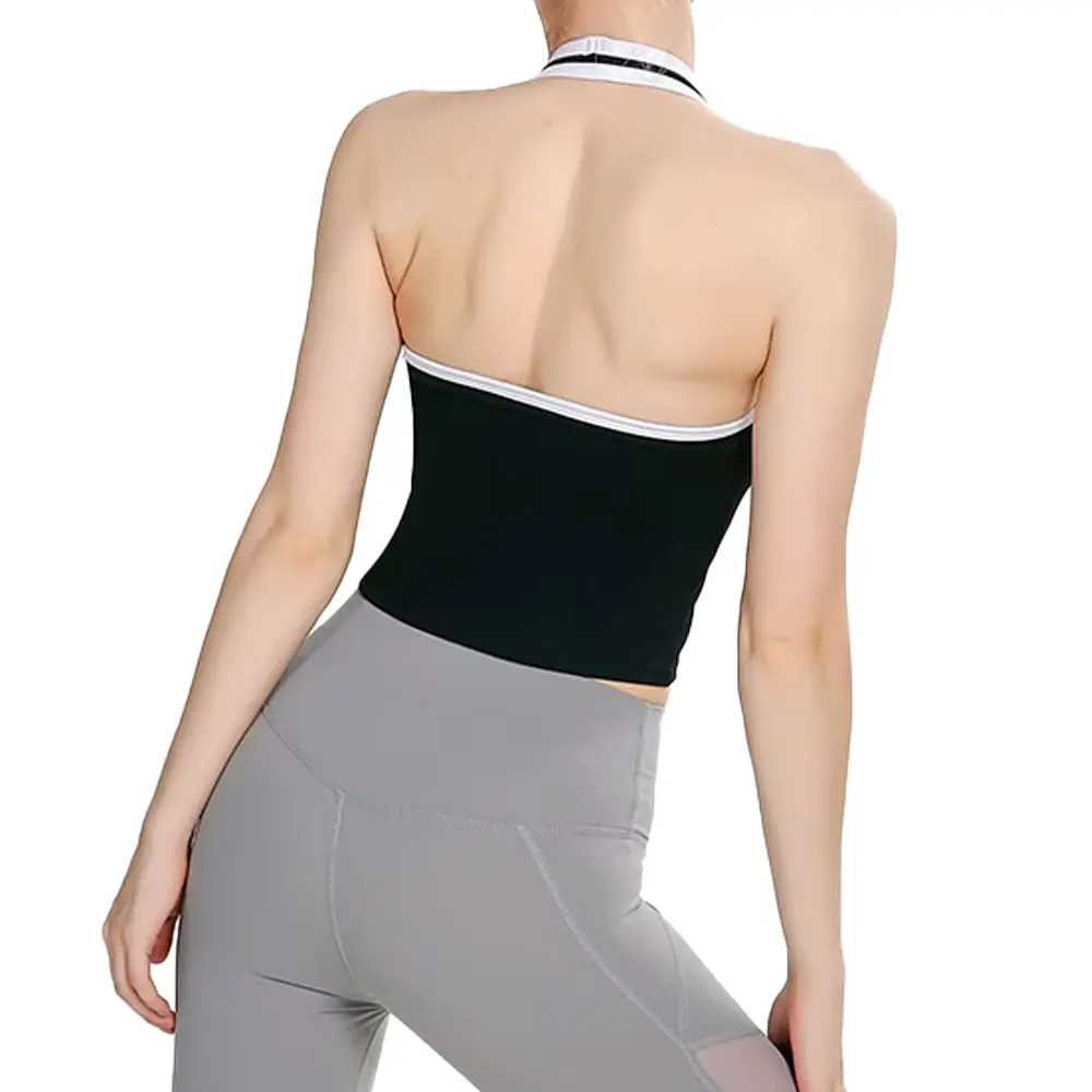 OEM XH-Fashion Women's Halter Neck Sports Bra | High-Stretch Workout Crop Top for Yoga, Gym & Athleisure Manufacturers, Factory