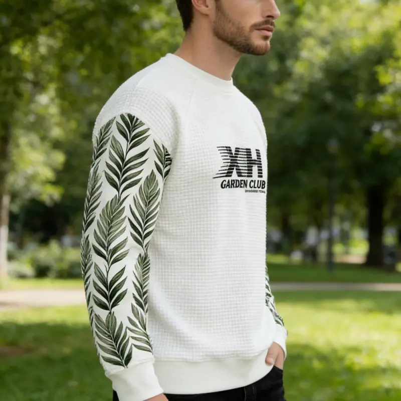 High-Quality XH-Fashion Customizable Distressed Cotton Tee - Edgy Streetwear Style Pure Cotton Long Sleeve Sweatshirt for Comfort and Style Custom Tracksuit Supplier Manufacturer Supplier, Factories