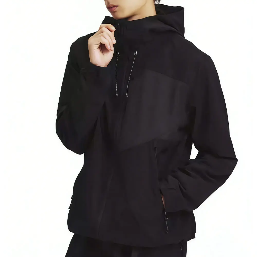 High-Quality XH-Fashion Men's Fluorescent Green Colorblock Softshell Jacket - Windproof Water-Resistant Hooded Outdoor Hiking Jacket Factory, Suppliers